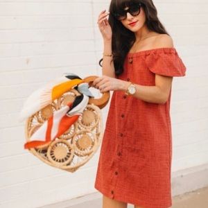 Madewell Texture & Thread Off-the-Shoulder Dress